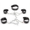 KINKgear Set de restriction Collier et Menottes Noir